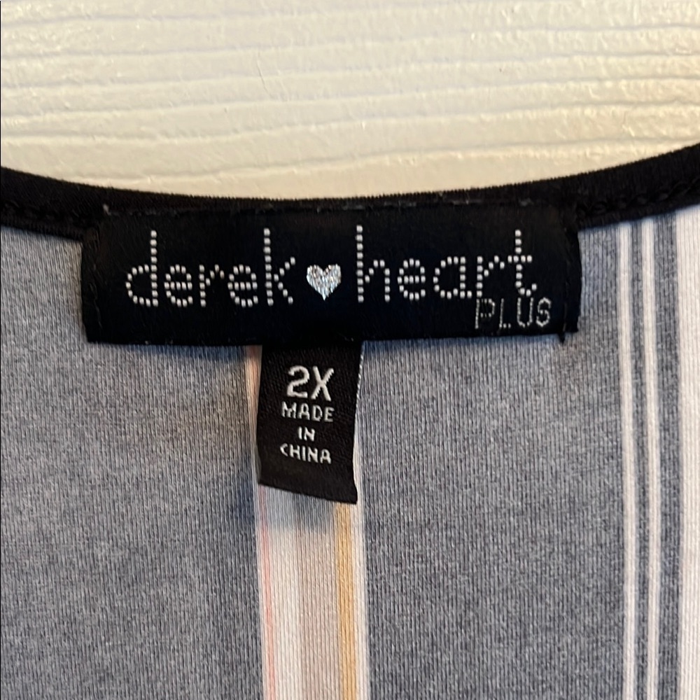 Derek Heart Black and Tan Fit and Flare Midi Dress - Picture 2 of 6